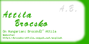 attila brocsko business card